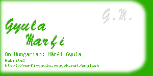gyula marfi business card