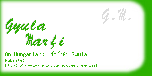 gyula marfi business card